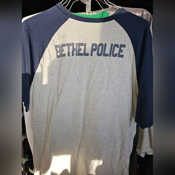 T-shirt men Gray size XL BETHEL police 043 - Picture 1 of 3